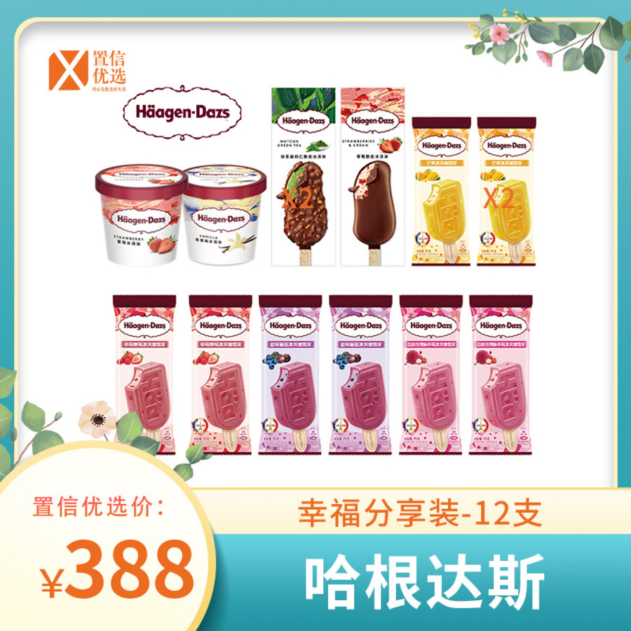（食）哈根达斯幸福分享装【12支】